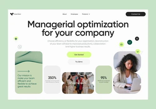 Landing Page for Green Vision
