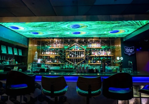Printed Stretch Ceiling, Translucent Round Shape