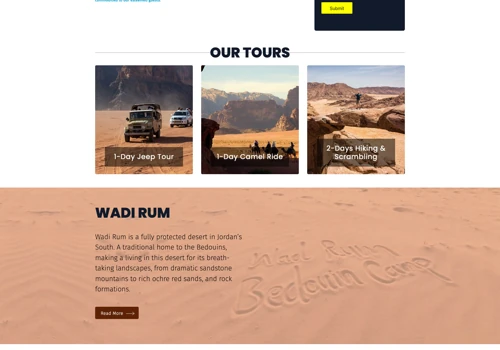 Website Design & Dev - Wadi Rum