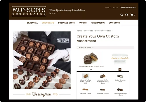 Munson's Chocolates Website & Marketing Strategy
