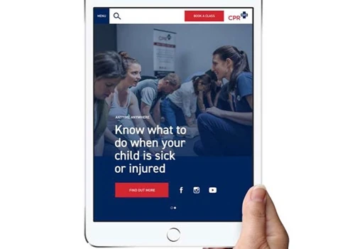 CPR Kids - Medical Training Website Design