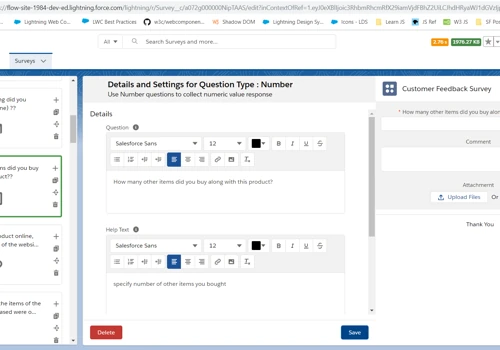 Salesforce Native Survey Framework, using Lightning Web Components