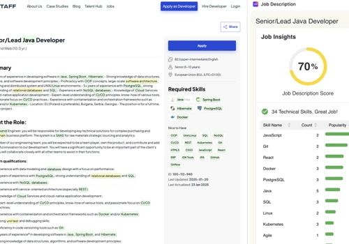 Job Description Chrome extension