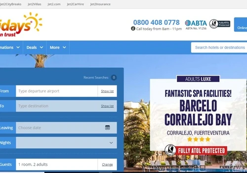 Jet 2 Holidays Website Development