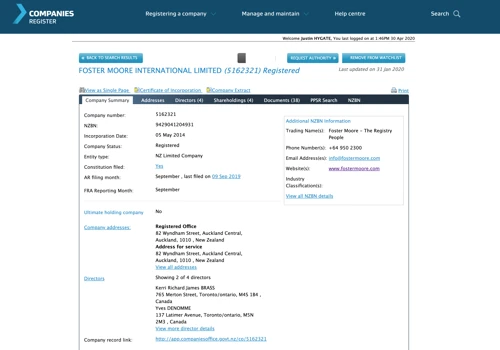 New Zealand Companies Office Registers