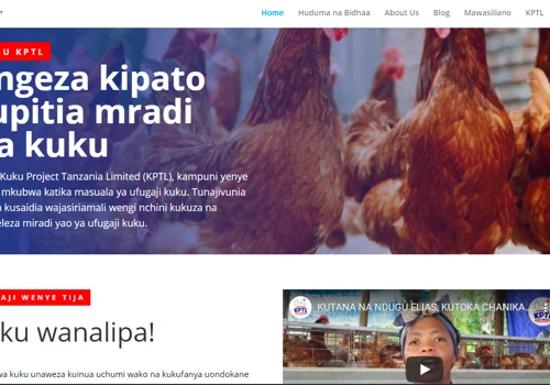 Website for a Poultry Company
