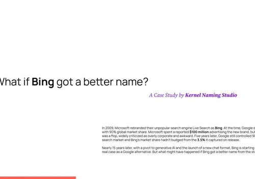 Kernel Naming Studio — Bing Case Study