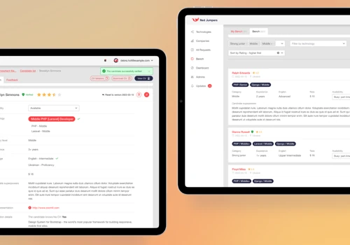 Red Jumpers - Web App for IT Staffing Agency