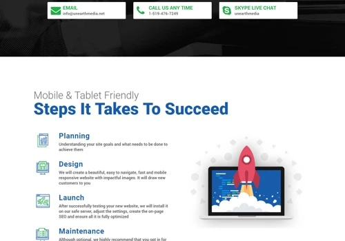 UnEarth Media Website Development