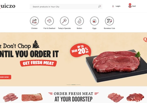 E-com website & app development for Quiczo