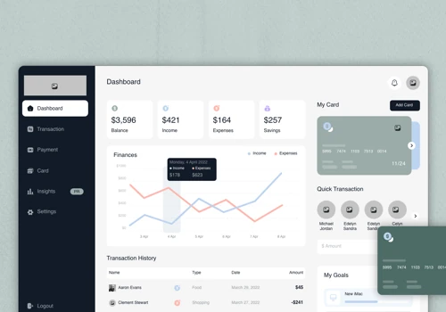 Fintech App and dashboard