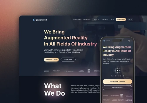 Website to communicate AR innovation and ingenuity