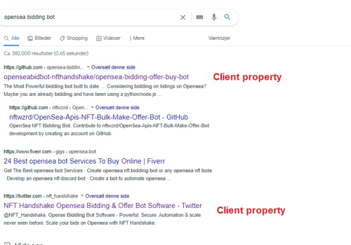 Parasite SEO for SaaS NFT trading platform