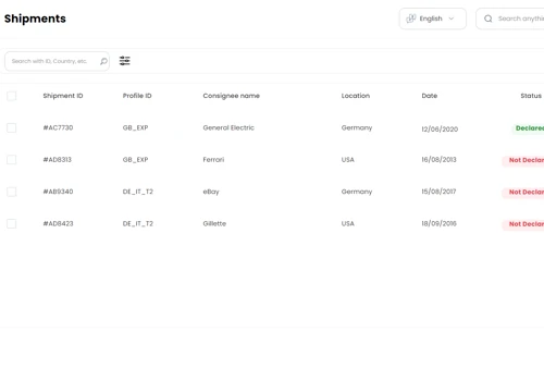 Export Declaration Software