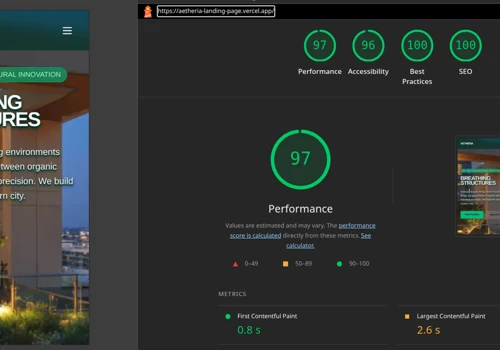Aetheria Concept Landing Page