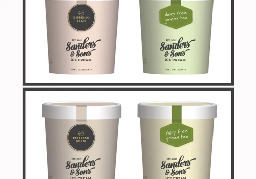 Packaging graphic for $10/pint premium ice cream