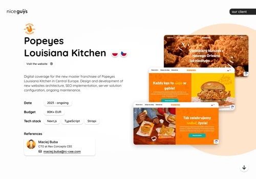 Popeyes Louisiana Kitchen Website