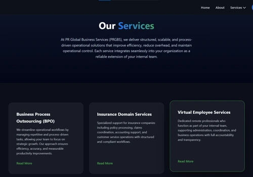 Business Website Development for PRGBS