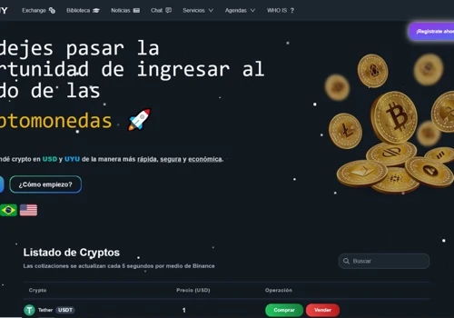 Web application of cryptocurrency exchange