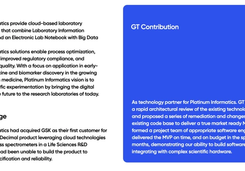 Platinum Informatics | Software Solution