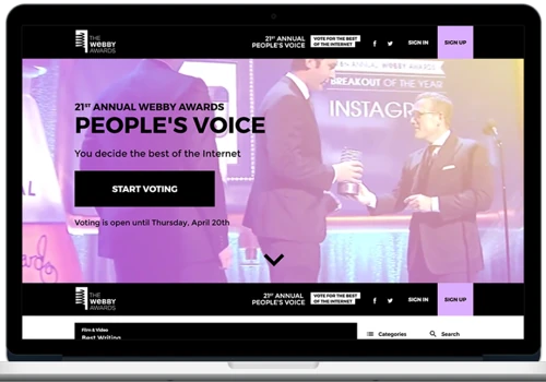 We built the technology behind The Webby Awards, the Internet’s leading honor.