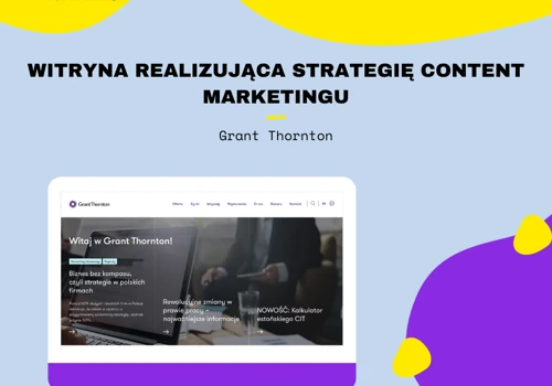 Website implementing content marketing strategy