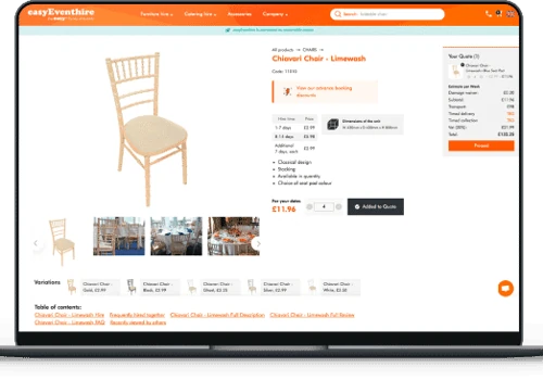 easyEventhire: Conceptualisation to launch of the UK’s first eCommerce event equipment hire platform