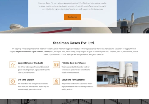 Design website for Steelman Gases Pvt Ltd
