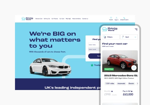 Big Motoring World - Car supermarket UX re-design