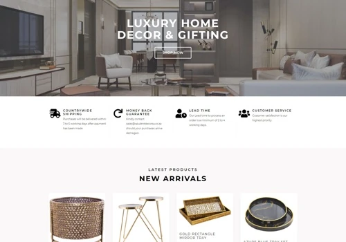E-commerce Website - Opulent Decor