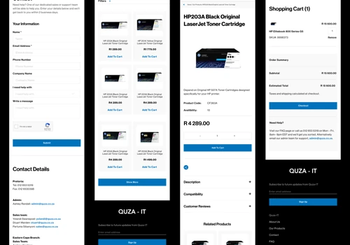 Ecommerce design for HP partner