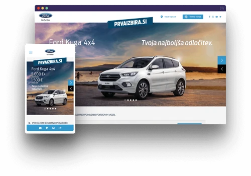 Ford website for cars in stock "Prva Izbira"