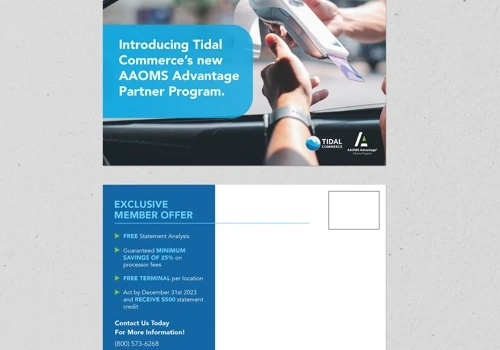 Tidal Commerce Postcard Design