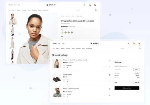How we designed Starlet - fashion e-commerce brand