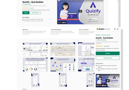 Shopify App Quizify ‑ Quiz Builder