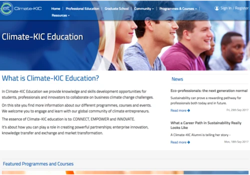 Comprehensive Learning Platform for Climate KIC  (an EU initiative)