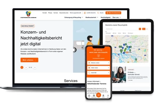 Stadtreinigung Hamburg – Website and app