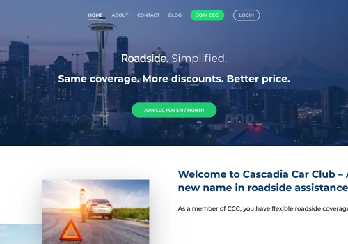 Cascadia Car Club - Road Side Coverage Simplified