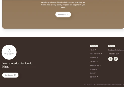 Dazzle Staging — Brand Identity & Website