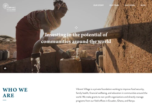 Vibrant Village Foundation - CraftCMS Dev & Design