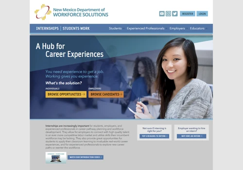 New Mexico Department of Workforce Solutions Internship Portal