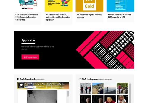 Web Design & Development of a University in Cyprus