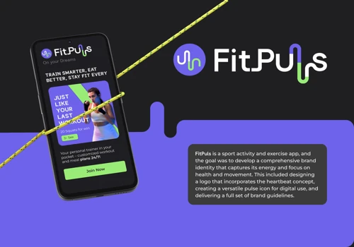 Brand Identity for FitPuls AI Fitness App