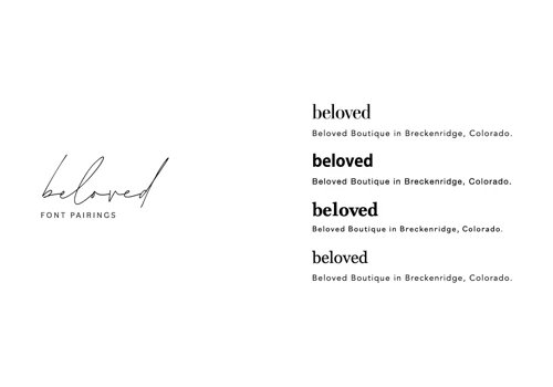 Beloved Boutique - Style Guide & Typography