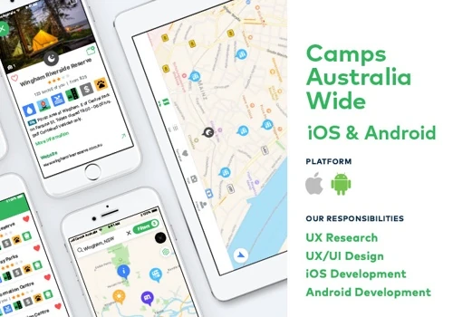 Camps Australia Wide iOS & Android app