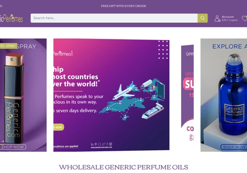 Website development for genericperfumes