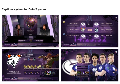 Captions System for Dota 2 Games