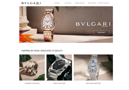 Bulgari Watches Retailer Catalog