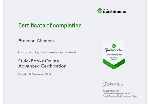 Intuit QuickBooks Certified Pro-Advisor