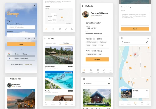 App UI/UX design for Hotel Booking
